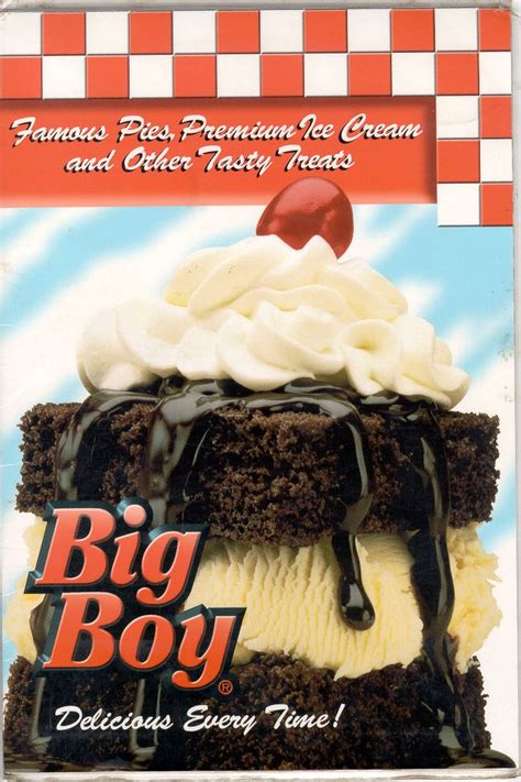 1994 Bob's Big Boy "Dessert" Menu (Front Cover) | Desserts menu ...