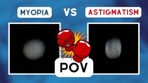 Myopia vs Astigmatism vision (POV) - YouTube