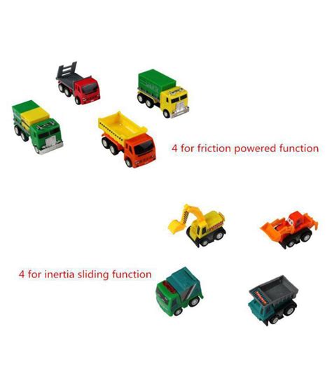 Construction Automobiles Toy Set Mini Cars Vehicles Pull Back Push Friction Construction Trucks ...