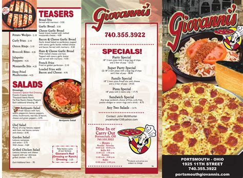 Giovanni's of Rosemount menu in Portsmouth, Ohio, USA