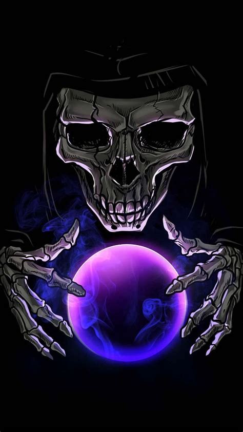 Technology Skull, Neon Art Skull, Magic Neon Skull Wallpapers HD 4K for ...