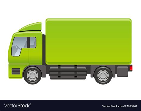 Truck on a white background Royalty Free Vector Image