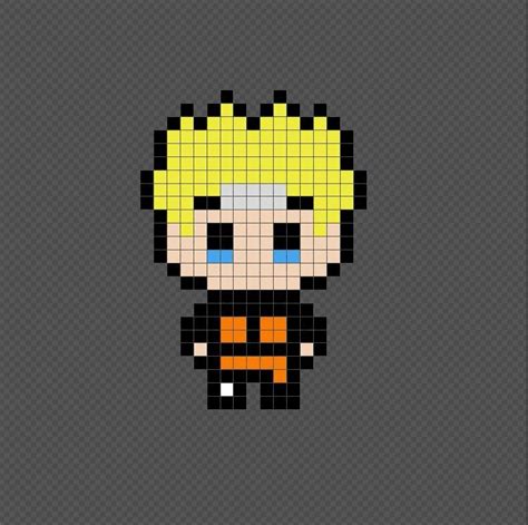 Naruto - Naruto Shippuden (Anime) Pixel Art Patterns | Пиксельные изображения minecraft, Рисунки ...