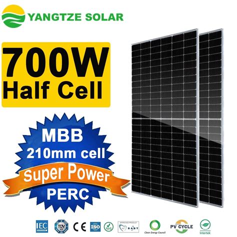 700W Highest Efficiency 25 Years Warranty Half Cell PV Solar System ...