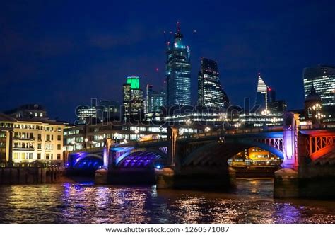 London Bridge Night View London Bridge Stock Photo 1260571087 ...