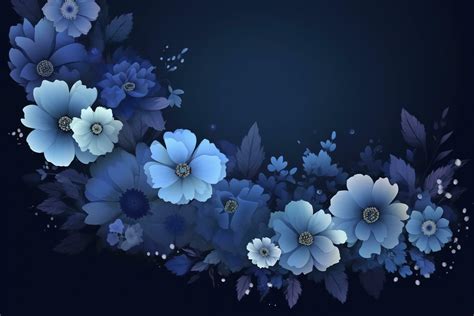 Watercolor blue floral background Generative Art 24352914 Stock Photo at Vecteezy