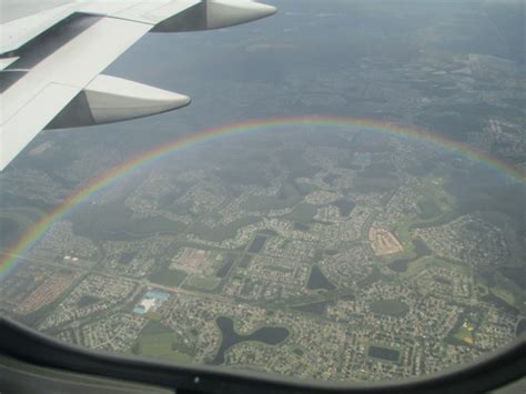 Community - Circle Rainbow Seen From Airplane over Central Florida