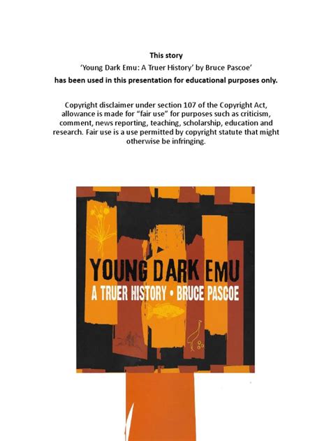 Young Dark Emu Full Text | PDF