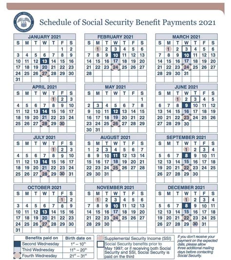 November 2021 SSI Payment Calendar - Social Security Benefits