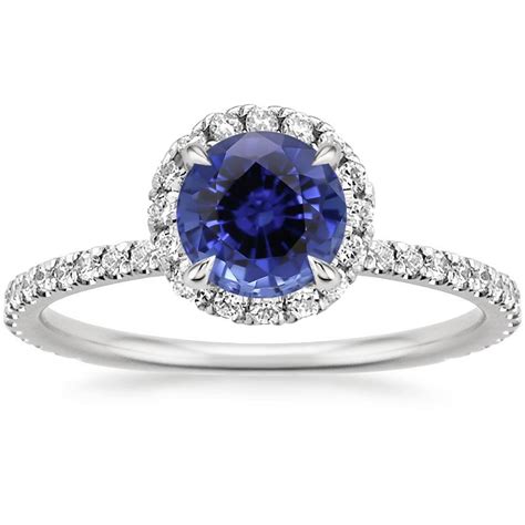 Sapphire Diamond Engagement Ring - Engagement Rings