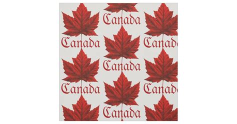 Canada Fabric Canada Flag Fabric Custom Fabric | Zazzle