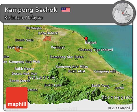 Free Satellite Panoramic Map of Kampong Bachok