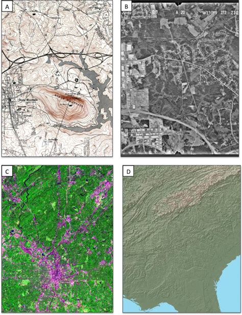 Solved A) IS A TOPOGRAPHIC MAP. B) AERIAL PHOTOGRAPH | Chegg.com