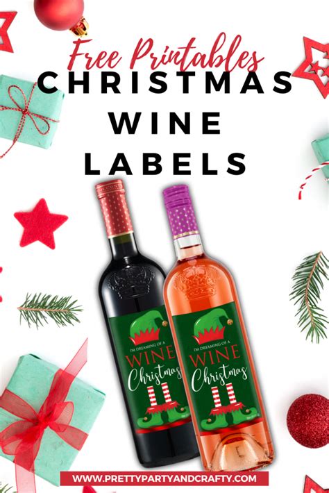 Christmas Wine Labels - Pretty Party & Crafty