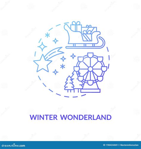 Winter Wonderland Concept Icon Stock Vector - Illustration of attraction, contour: 198424469