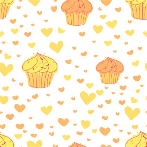 Cupcakes pattern background, Cute bakery pattern, Vector illustration. 536082 Vector Art at Vecteezy