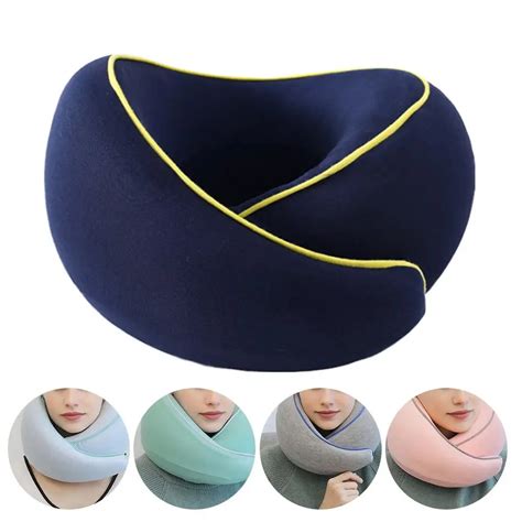 Go Travel Pillow For Airplane Neck Support Memory Foam Travel ...