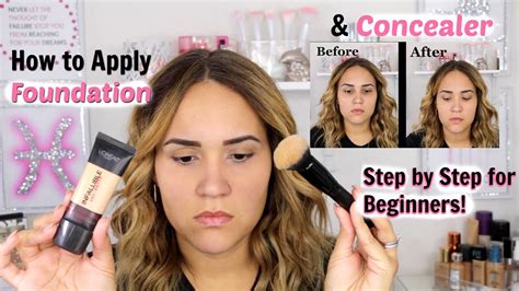 How to Apply Foundation & Concealer/ Step by Step for Beginners! - YouTube