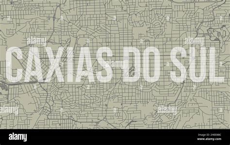 Caxias do Sul map city poster, horizontal background vector map with opacity title. Municipality ...