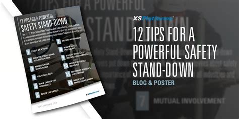 12 Tips for a powerful Safety Stand-Down| XSPlatforms