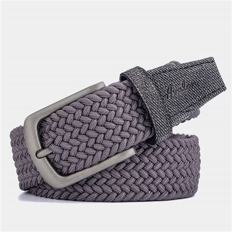 Men's Braided Golf Belt in Dark Gray | Avalon Luxury Golf Belts