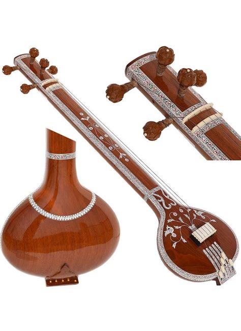 New Tanpura Tambura Tanpuri 5 Main String Tun Wood Beautiful Craft Work Sweet Sound Natural Wood ...