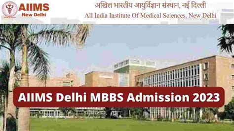 AIIMS Delhi MBBS 2023: Counselling Dates, Registration MBBS Seats, Course Fees, Round 1 Opening ...