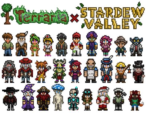 It took a while but here they are! Every single Terraria NPC in Stardew ...