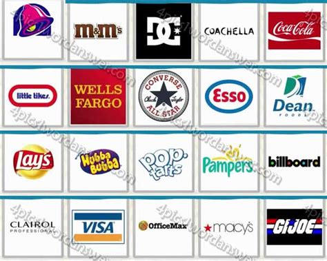 Logo Quiz USA Brands Level 221 - 240 Answers | 4 Pics 1 Word Daily Puzzle Answers