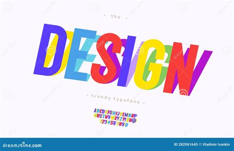 Vector Original Design Font Slanted Style Stock Vector - Illustration of bold, serif: 282061645