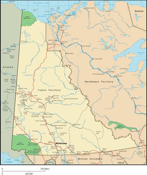 Yukon Map - Detailed Map of Yukon Territory