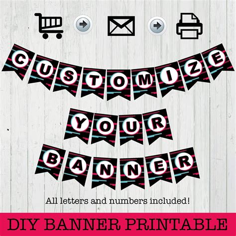 DIY Banner Printable Tiktok Instant Download Printables - Etsy | Printable banner, Diy banner ...