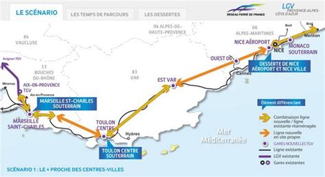 Nice train map - Map of Nice train (Provence-Alpes-Côte d'Azur - France)