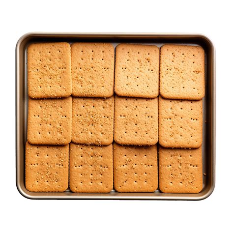 AI generated Baking sheet with graham crackers png isolated on transparent background 36746660 PNG
