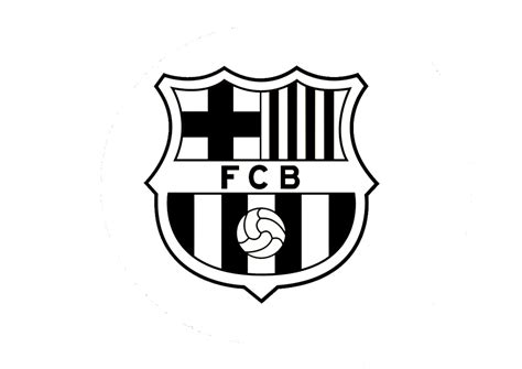 Black and white FC Barcelona logo render by gamer238 on DeviantArt