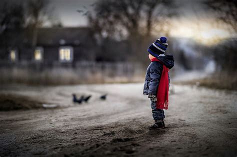 HD wallpaper: men's black and red polo shirt, baby, children, snow, blurred | Wallpaper Flare