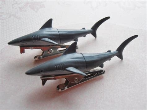 Set of two ooak shark hair accessories reef shark hair clips