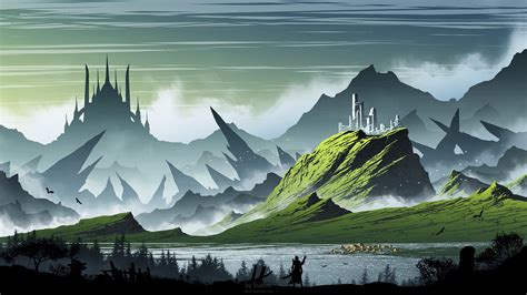 Fantasy Landscape HD Wallpaper by Michal Kváč