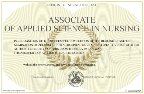 ASSOCIATE OF APPLIED SCIENCE IN NURSING