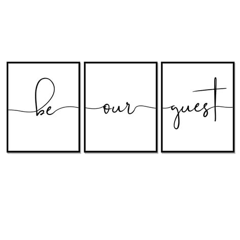 EASTIN Be Our Guest Set of 3 Prints Guest Room Wall Decor Guest Bedroom Wall Art Farmhouse Guest ...