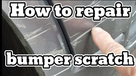 How to repair a scratch in a plastic bumper.#diy auto body #garage ...