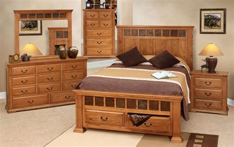 Rustic Bedroom Furniture Set, Rustic Oak Bedroom Set, Oak Bedroom Set