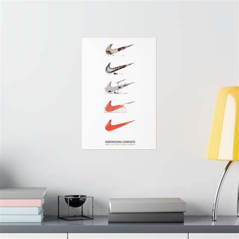 Nike Logo Evolution Print, Wall Decor, Poster, Sneakerhead Art, Office ...