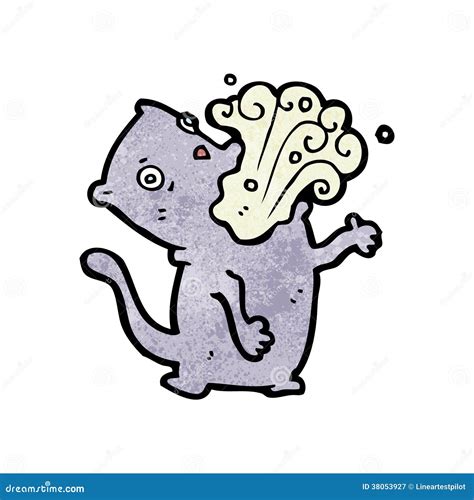 Cartoon Belching Cat Royalty Free Stock Photography - Image: 38053927