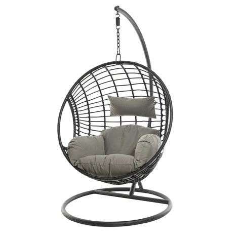 Kaemingk London Hanging Outdoor Egg Chair Black - Egg Chairs & Sofas ...