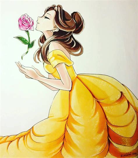 Beautiful anime style, Belle! Artis in 2023 | Disney princess anime ...