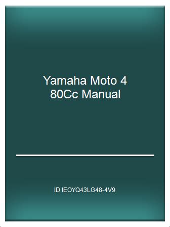 [Cloud P.d.f] Yamaha Moto 4 80Cc Manual – Telegraph