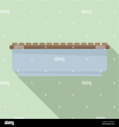 Stone bench icon. Flat illustration of stone bench vector icon for web design Stock Vector Image ...