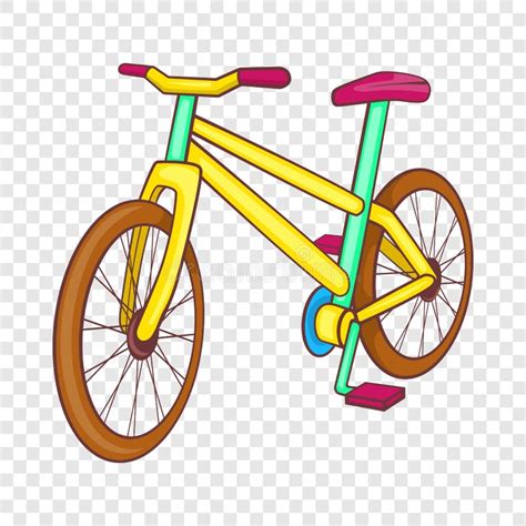 Yellow Bike Icon, Cartoon Style Stock Vector - Illustration of fitness ...