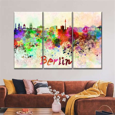 Berlin Skyline Colors Wall Art | Digital Art